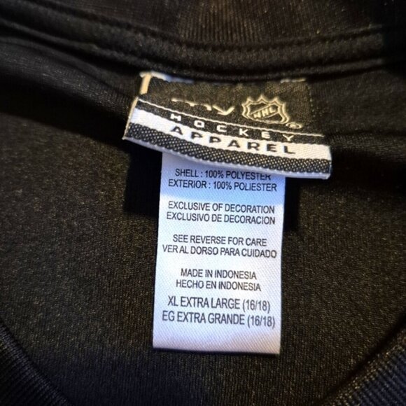 Boston Bruins boys size XL or 16/18 short sleeve black embroidered shirt VGUC - Picture 2 of 5